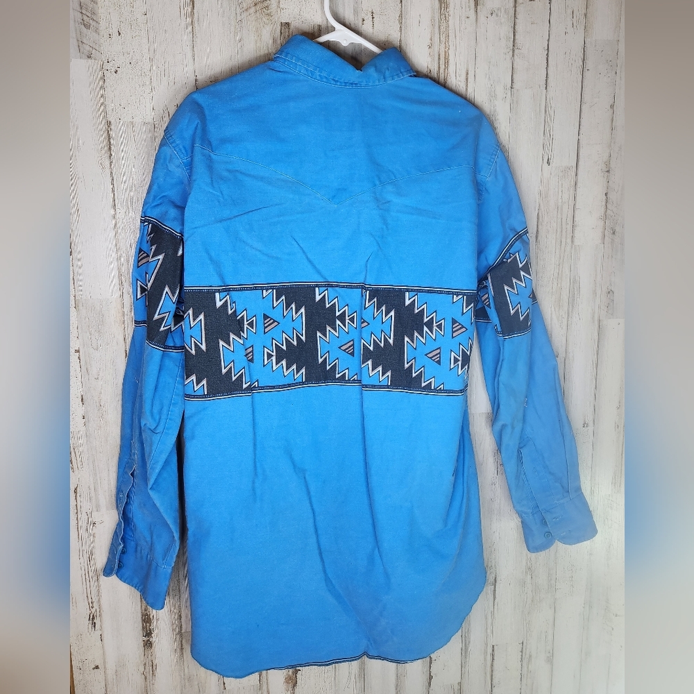 Vintage Wrangler X-Long Tails Western Button Down Shirt 16 1/2 - 34 XL